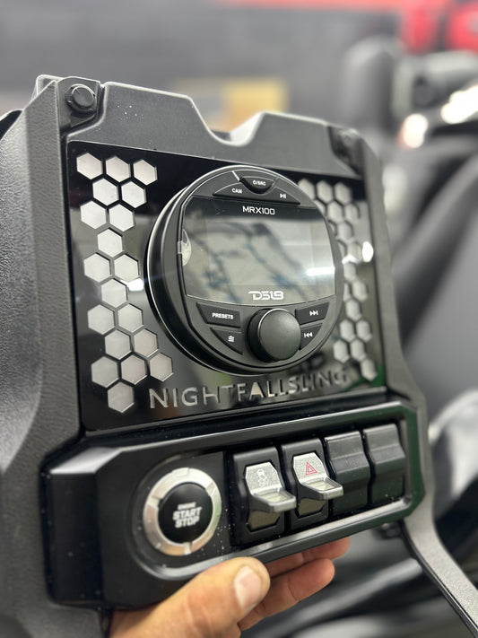 Custom SLINGSHOT Radio Face Plate.